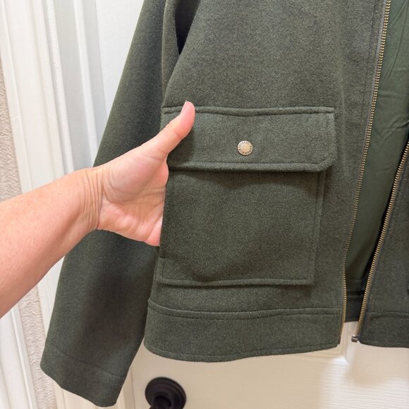 Banana Republic Women's Jacket Size S Dark Green Soft Brushed Fabric Casual NEW - Picture 8 of 16